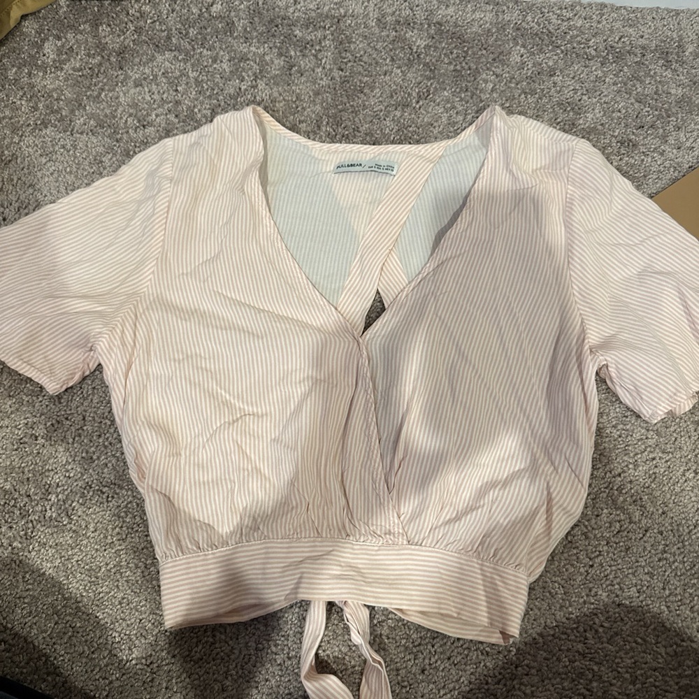 Striped Pink Crop Top